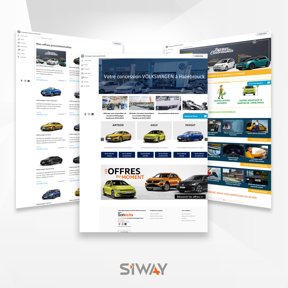 Solutions Automobile SIWAY - Site internet professionnel pour le concessionnaire Volkswagen Hazebrouck
