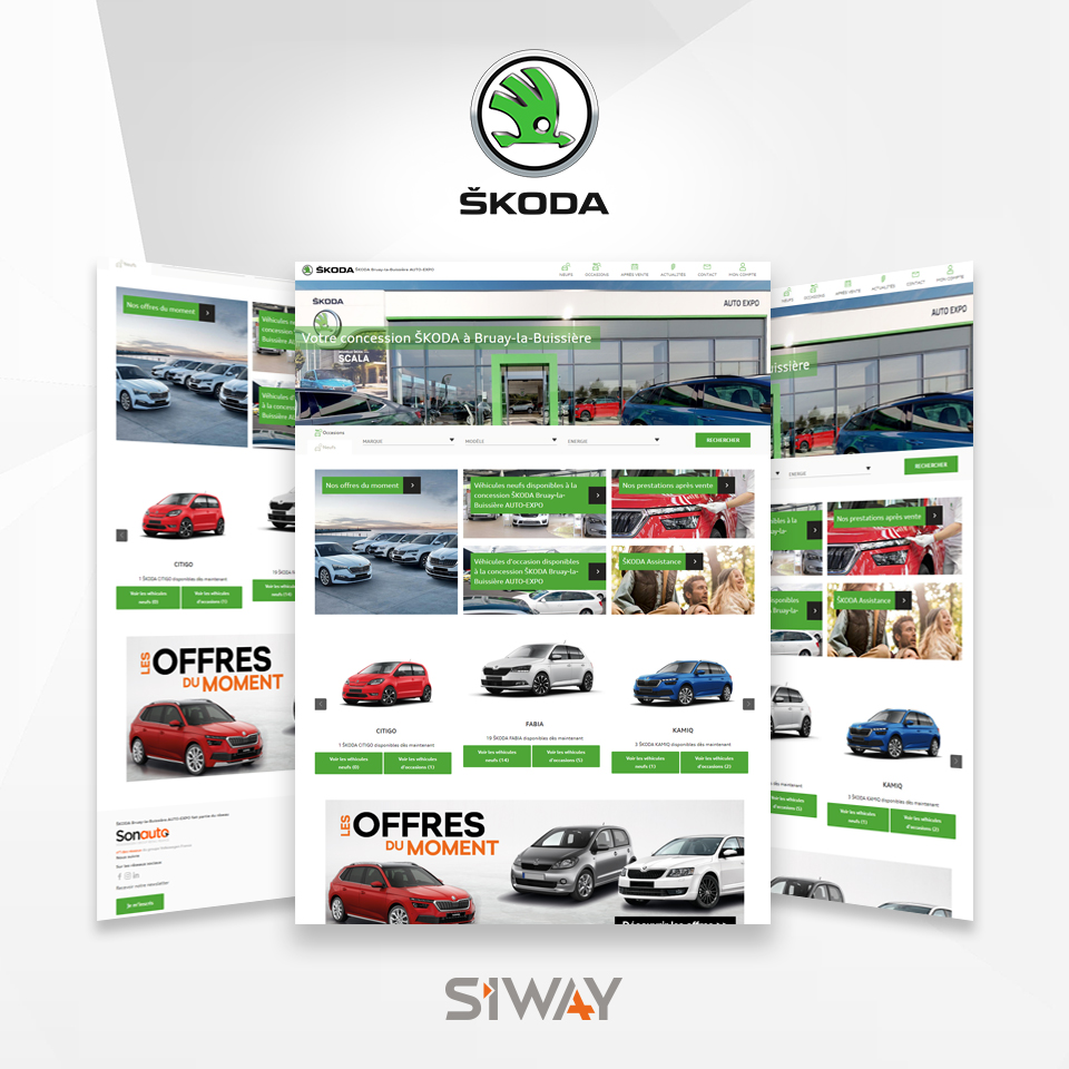 Solutions Automobile SIWAY - Skoda Bruay-la-Buissière se muni d’un nouveau site internet responsive