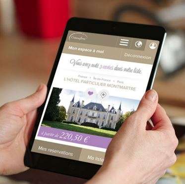 Site mobile pour Comme à Châteauform'